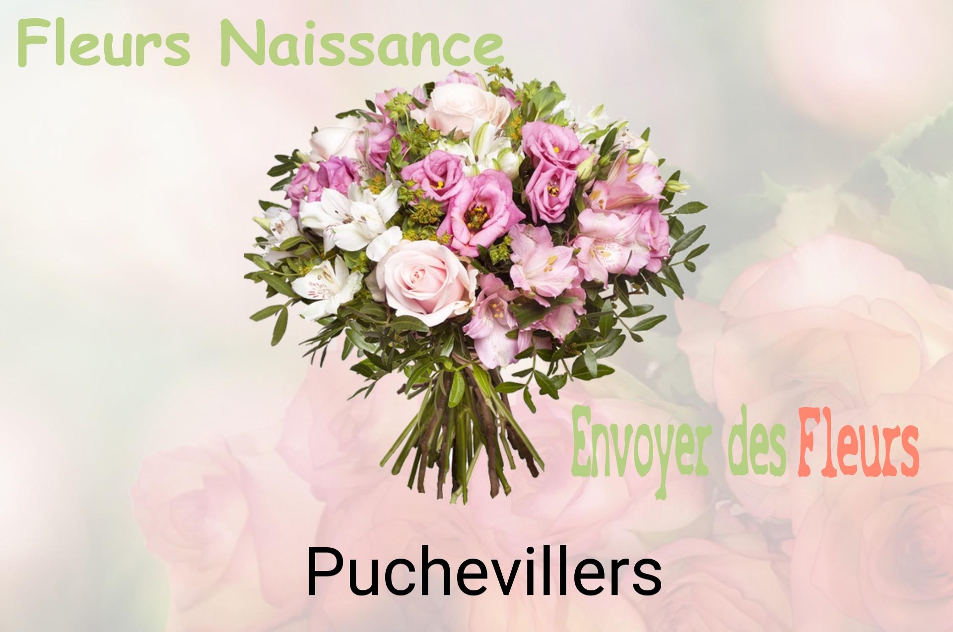 Bouquet de fleurs de naissance livré à Puchevillers