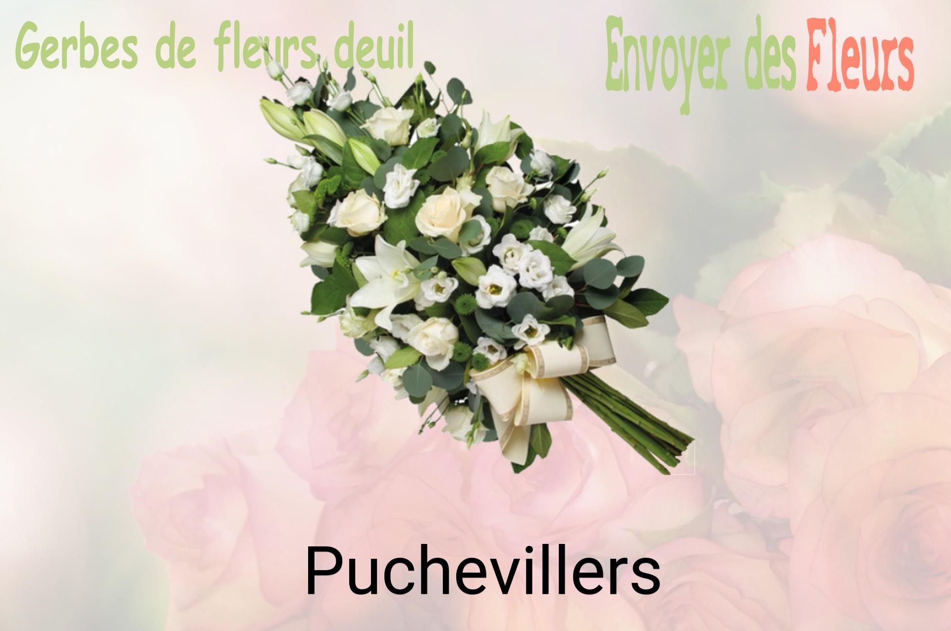 Gerbe de fleurs de deuil livrée à Puchevillers